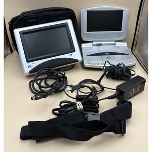 Sylvania 9" Dual Screen Portable DVD Player SDVD9805 - FOR PARTS / REPAIR Read